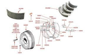 Silver Cloud I-III & S1-3 Brake Shoes & Drums (Rear)