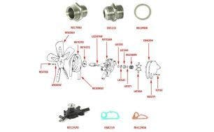 Waterpump, Silver Dawn (chassis SCA9-SVJ133), Silver Wraith, (chassis WHD77-WVH116, MkVI (chassis B135GT-B301PU) & R-Type (all chassis)