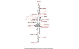 Silver Cloud I & S1 Steering Column (left hand drive, Power Assisted Steering)