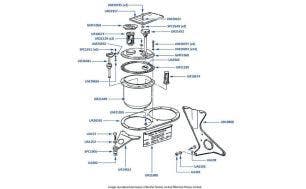 Hydraulic Reservoir & Components chassis numbers 50001-50757 & 01557-05036