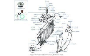 Radiator, Header Tank and Fan Cowl chassis numbers 13619-26708