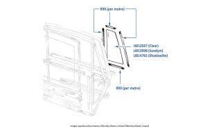 Rear Door Quarter Glass, (4-door Cars)