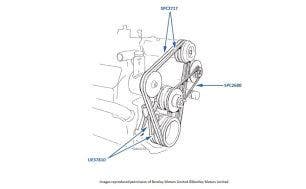 Drive Belts chassis numbers 30000-41648 (All other Markets)