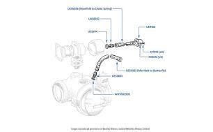 Choke Hot Air Pipes (Manifold to Carburetor) chassis numbers 01001-17628