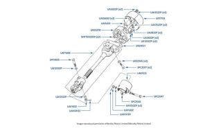 Lower Column Linkage (to Box/Rack) chassis numbers 30000-50757 & 01557-05036