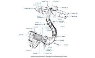 Air intake chassis numbers 01001-06003