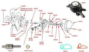 Waterpump, Silver Dawn (chassis SBA2-SCA7), Silver Wraith (chassis WTA1-WHD76) & MkVI (chassis B2AK-B133GT)