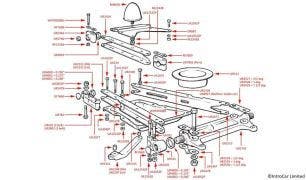 Fulcrum Bracket, Silver Cloud I (chassis SWA2-SFE451) & S1 (chassis B2AN-B144FA)