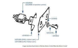 Wiper Switch chassis numbers 11867-21728