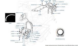 Front Timing Cover, Rear Cover & Tappet Cover chassis numbers 39529-41648