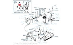 In-Line Pipes, Hoses & Filter chassis numbers 25565-26708 (USA)