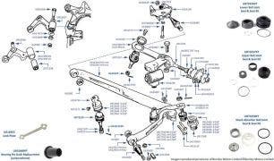 Front Triangle Levers & Ball Joints chassis numbers 13485-50757 & 01517-05036