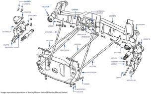 Rear Subframe, chassis numbers 50000-50757 & 01517-05036