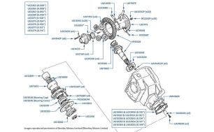 Differential Crown Wheel, Pinion & Input Shaft chassis numbers 04231-50757 & 01557-05036