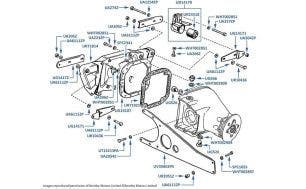 Rear Crossmember chassis numbers 50000-50757 & 01557-05036