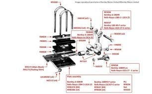 Rear Spring Clamp, Rolls-Royce Silver Dawn (A-D series), Silver Wraith (WTA1-WDC1), Bentley MkVI A-P series