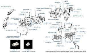 Window Switches, Relay & Terminals, chassis numbers 09001-50757 & 01557-05036