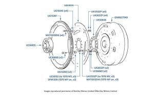 Starter Ring & Torque Convertor, 3-Speed Gearbox (chassis numbers 09001-50757 & 01517-05036)