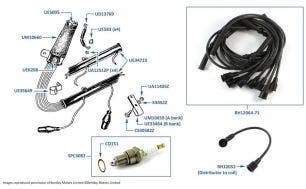 Ignition Leads, chassis numbers 08742-50757 & 01557-05036