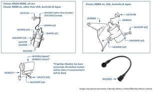 Ignition Coil & Ballast Resistor (chassis numbers 20628-50757 & 01557-05036)