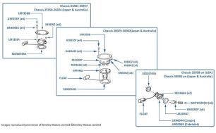 Fuel Level Transmitter (2-door cars), USA, Australia & Japan