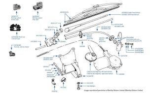 Wiper Motor chassis numbers 30001-50757 & 01557-05036