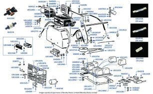 Fuse Board & Relays, chassis numbers 01001-06603 (cars for USA)