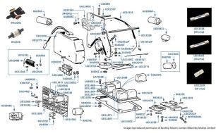 Fuse Board & Relays, chassis numbers 09001-11881 (cars for USA)