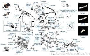 Fuse Board & Relays, chassis numbers 14954-26708 (cars for USA)