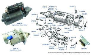 Starter Motor, chassis numbers 02951-06424 (4-speed gearbox)