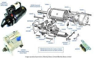 Starter Motor, chassis numbers 14996-50757 & 01557-05036