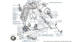 Rear Shock Absorbers, Springs & Trailing Arms chassis numbers 01001-16213