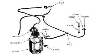 Washer Bottle, Silver Dawn, Silver Wraith, MkVI & R-Type