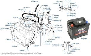 Battery, Turbo (chassis numbers 04233-16570)