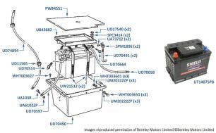 Battery, chassis numbers 30001-50170 (Corniche & Continental)