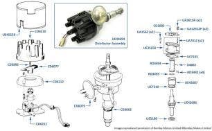 Distributor chassis numbers 12001-16970 (USA & Japan, other than Turbo)