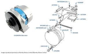 Alternator chassis numbers 50001-68621 & 01001-02079