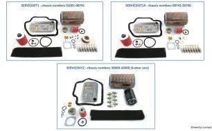 Service Kits - Silver Shadow, Silver Shadow II, Silver Shadow 2-Door, Silver Wraith II, T1 & T2