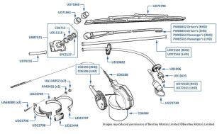 Windscreen Wipers, Corniche & Continental, chassis numbers 30001-30638 