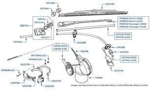 Windscreen Wipers, Corniche & Continental, chassis numbers 40001-50007 