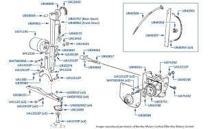 Window Motor, Silver Spirit, Spur, Mulsanne, Mulsanne Turbo & Eight, chassis numbers 01001-16970 