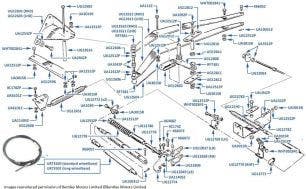 Rear Parking Brake Cables, chassis numbers 08126-08697