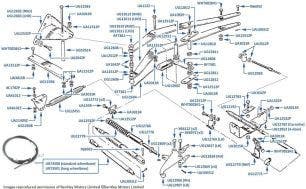 Rear Parking Brake Cables, chassis numbers 09001-41648