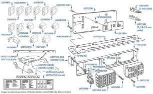 Fuse Board, Corniche & Continental, chassis numbers 30001-30636