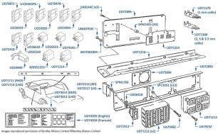 Fuse Board, Corniche & Continental, chassis numbers 40501-40533