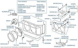 Headlight Trim, 4-door cars (round Headlights)