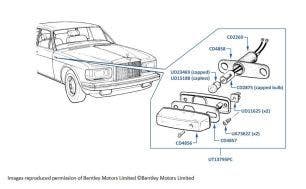 Side Indicator Light Seals, 4-door cars, 1980-99