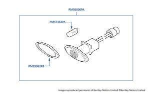 Side Indicator Light Seals, Continental R, T, & SC & Azure, chassis numbers 63546-67538 & 01001-01876