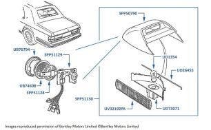 High Mounted Stoplamp, Touring Limousine, with intercom 