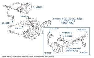 Steering Column Switches, chassis numbers 12002-16970